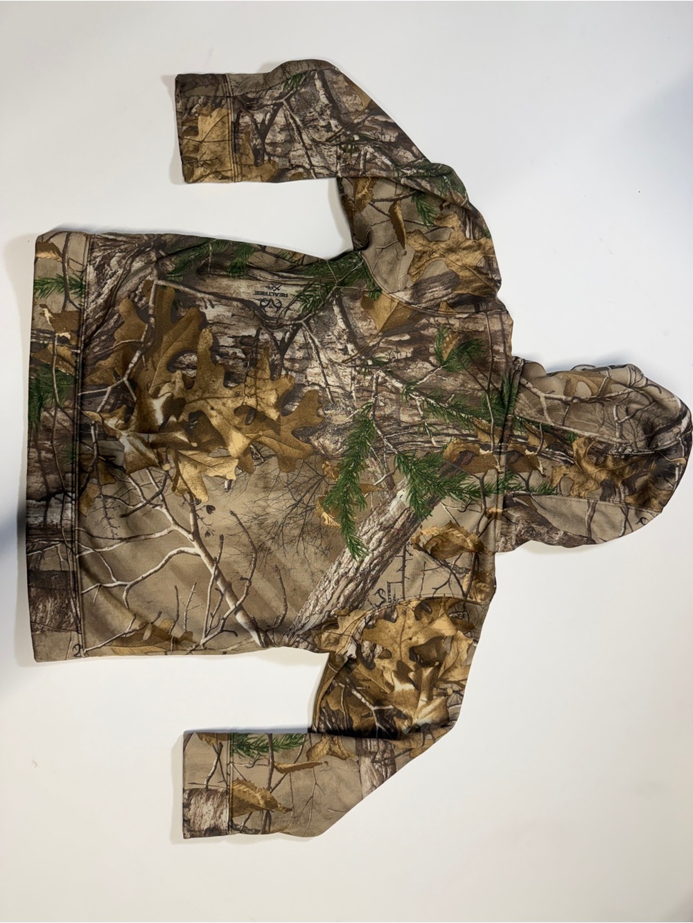 Under Armour Kids Camo Hoodie with Neon Green Logo - Brown/Green - Picture 8 of 8
